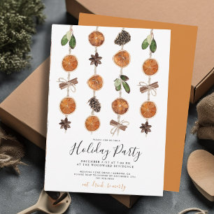 Invitation Boho Citrus and Spice Holiday Party