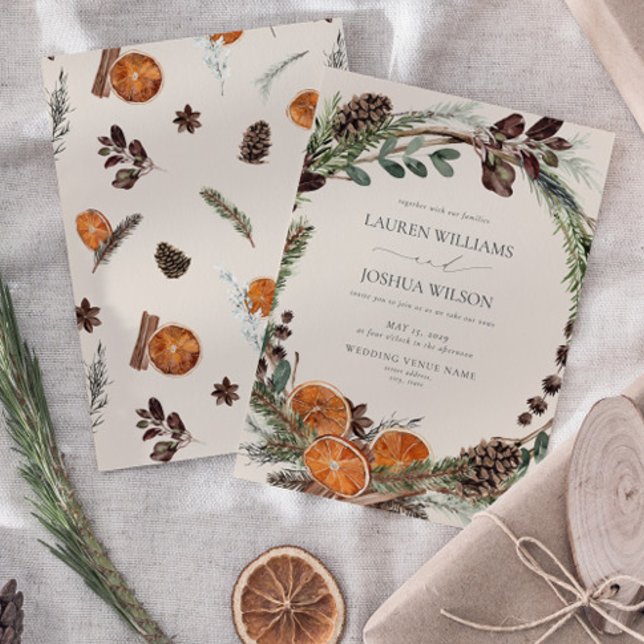 Invitation Boho Citrus Rustique Orange Moderne Mariage de can (Wedding Invitation!)