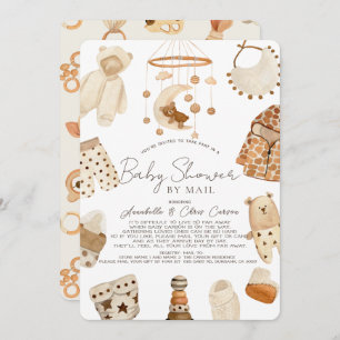 Invitation Boho Clothes Nursery Baby shower par la poste