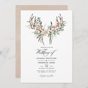 Invitation Boho Cotton et Eucalyptus Boho Mariage Photo