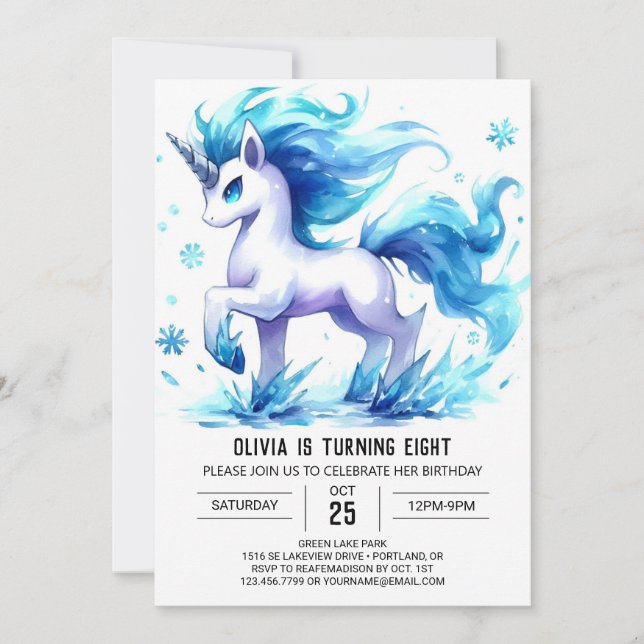Invitation Boho Custom Horse Anniversaire (Devant)