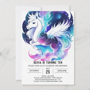 Invitation Boho Custom Pony Anniversaire