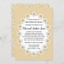 Boho Daisy Baby Girl Baby shower par courrier