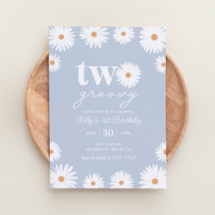 Invitation Boho Daisy Deux Super fête du 2ème anniversaire