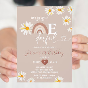 Invitation Boho Daisy Flowers n'est-elle pas merveilleux anni