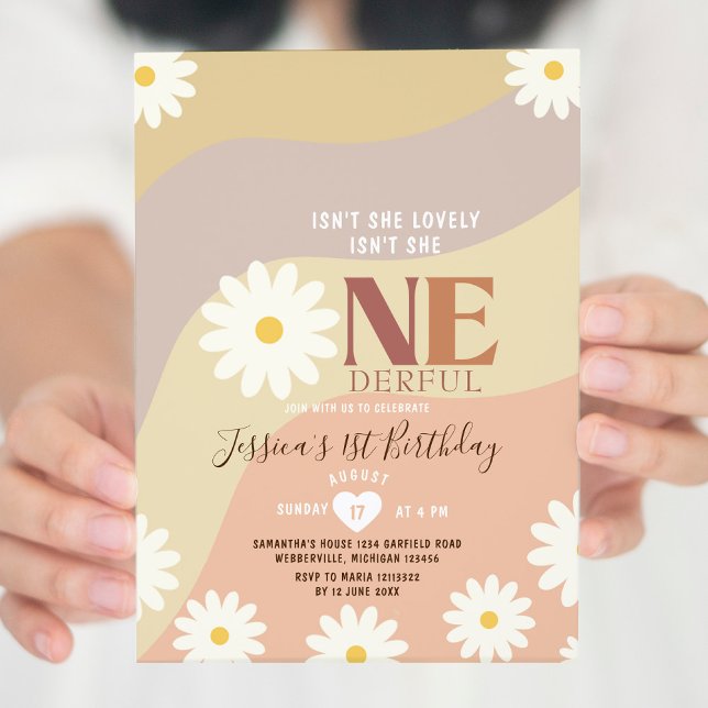 Invitation Boho Daisy Flowers n'est-elle pas merveilleux anni (Créateur téléchargé)