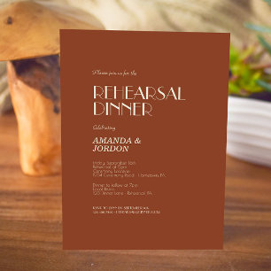 Invitation Boho Deco d'automne Dîner de répétition de rouil