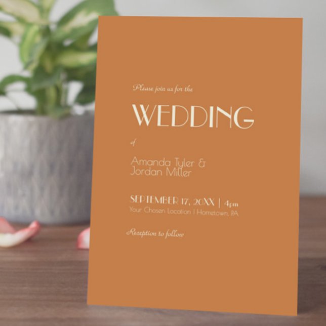 Invitation Boho Deco d'automne | Mariage en terre cuite (Créateur téléchargé)