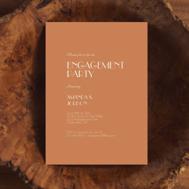 Invitation Boho Deco d'automne | Partie d'engagement en terre (Créateur téléchargé)