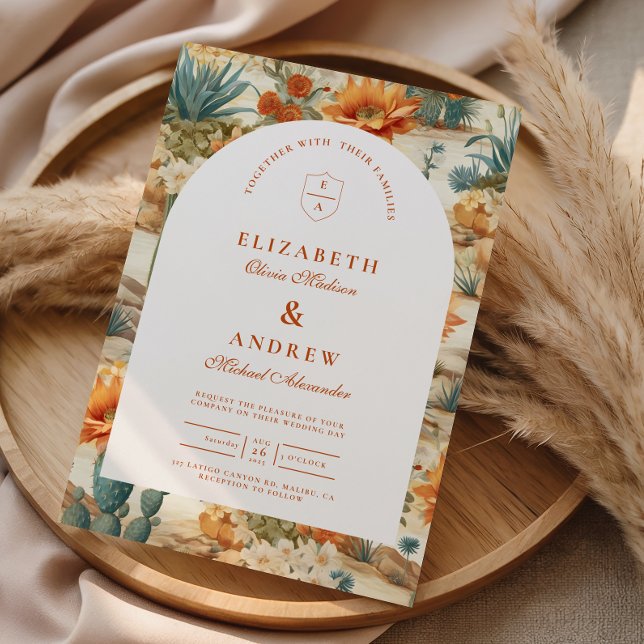 Invitation Boho Desert Arch Wedding (Créateur téléchargé)