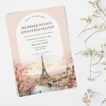 Invitation Boho Destination Wedding Paris Tour Eiffel France<br><div class="desc">Boho Destination Wedding Paris Tour Eiffel France Invitation,  aquarelle illustration / peinture</div>