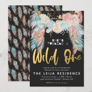 Invitation Boho Dreamcatcher Wild Un Anniversaire