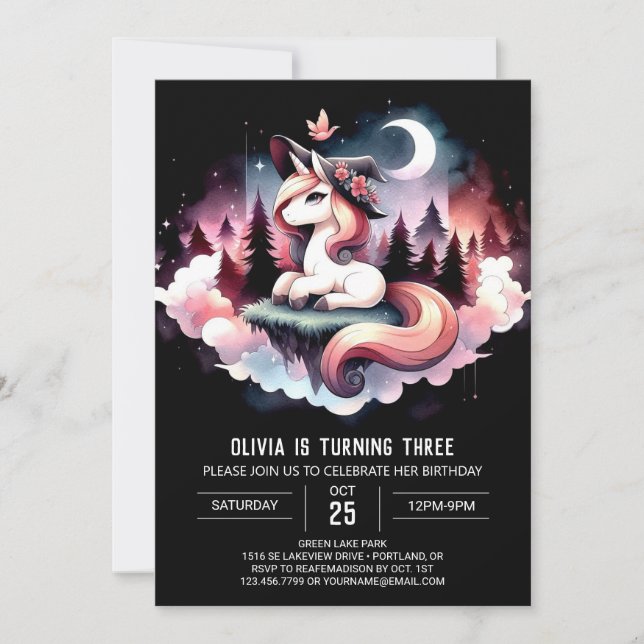 Invitation Boho Dreamy Horse Anniversaire (Devant)