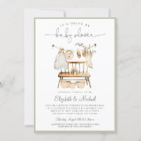 Boho Drive By Eucalyptus Green Neutral Baby shower