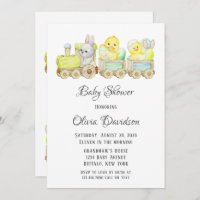 Boho Easter Chicks Cho Cho Train Baby shower Invit