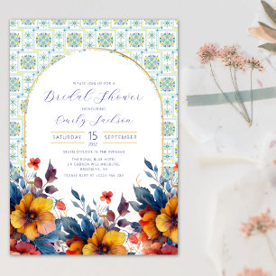 Invitation Boho Elegant Floral Méditerranéen
