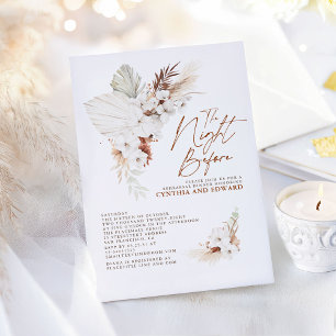 Invitation Boho Elegant Terracotta Floral Rehearsal Dinner