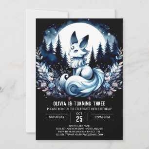 Invitation Boho Elegant Wolf Anniversaire