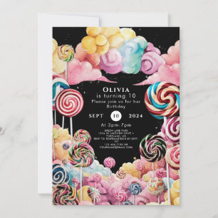 Invitation Boho Enchanted Candyland Anniversaire