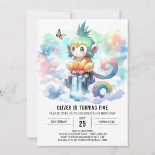 Invitation Boho Enfants Singe Anniversaire