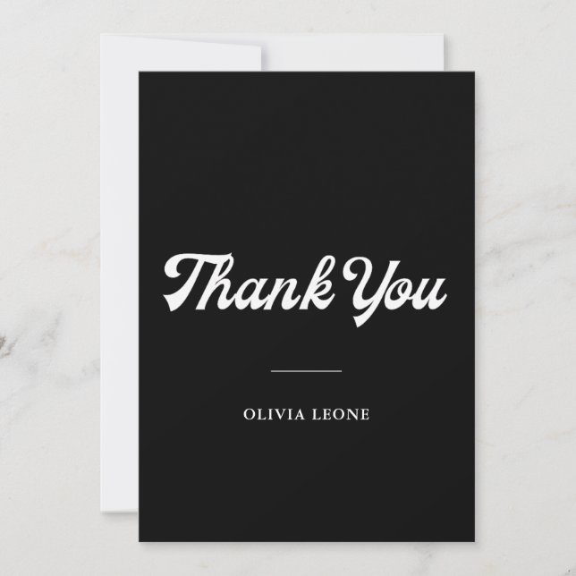 Invitation Boho et Retro Black | FÊTE DES MARIÉES (Devant)