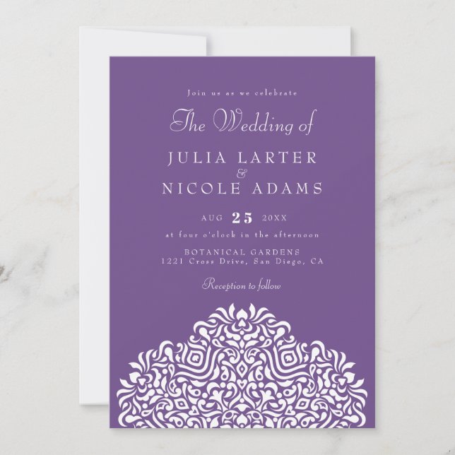 Invitation Boho Ethnic Botanical Accent Wedding (Devant)