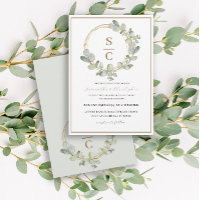 Boho Eucalyptus Mariage de couronnes vertes et dor