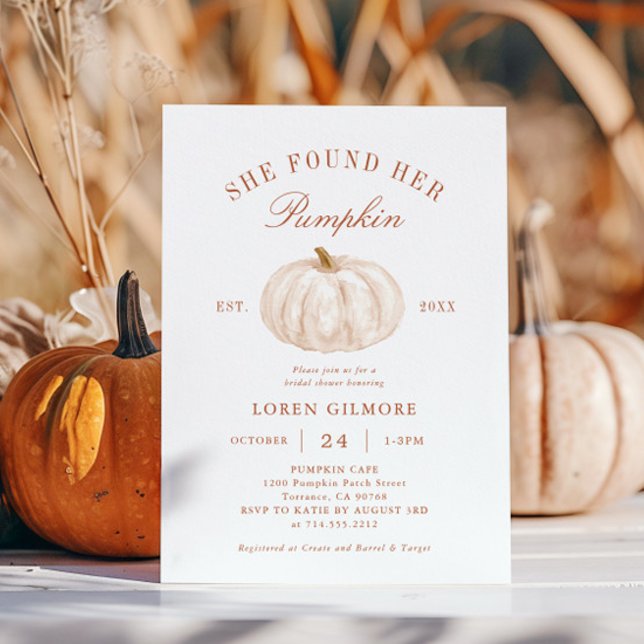 Invitation Boho Fall Elle A Trouvé Sa Fête des mariées Citrou (Créateur téléchargé)
