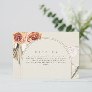 Invitation Boho Fall Floral Mariage Détails numériques