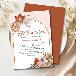 Invitation Boho Fall in Love Floral Fête des mariées