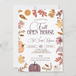 Invitation Boho Fall Open House, Réaltor Houclier