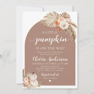 Invitation Boho Fall Un Petit Baby shower Citrouille Invitati