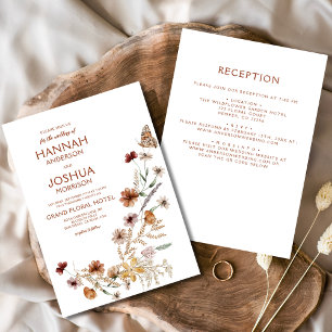 Invitation Boho Fleur sauvage All in One Garden Wedding