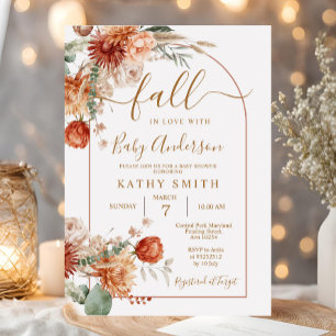 Invitation Boho Fleur sauvage Arch tomber amoureux avec Baby