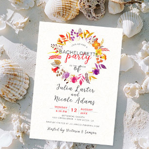 Invitation Boho Fleur sauvage Automne Wreath Bachelorette Par