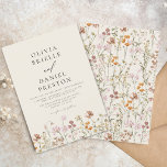 Invitation Boho Fleur sauvage Beige Garden Mariage<br><div class="desc">Immergez vos invités dans la nature romantique avec notre Fleur sauvage Boho Garden Wedding Invitation. Inspirée par la beauté des fleurs intactes, cette invitation capte l'essence d'une célébration libre-spirituelle. Le design enchanteur propose des fleurs sauvages délicats dansant au milieu d'une végétation luxuriante, donnant le ton parfait pour votre mariage dans...</div>