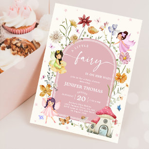 Invitation Boho Fleur sauvage Fairy Baby shower Party