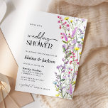 Invitation Boho Fleur sauvage Floral Wedding shower Minimalis<br><div class="desc">Invitation minimaliste Boho Fleur sauvage Floral Wedding shower.</div>