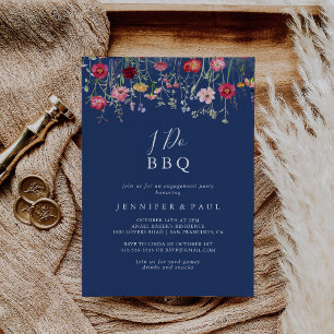 Invitation Boho Fleur sauvage I Do BQ Engagement Party