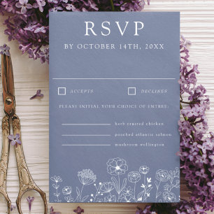 Invitation Boho Fleur sauvage moderne Mariage aquarelle