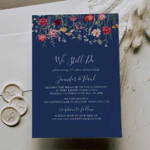 Invitation Boho Fleur sauvage Nous Faisons Encore Vow Renouve