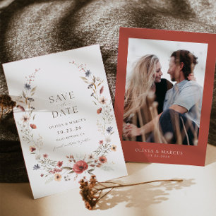 Invitation Boho Fleur sauvage Wedding Enregistrer La Date Inv