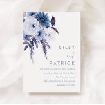 Invitation Boho Fleurs Dusty Bleu & Blanc Mariage<br><div class="desc">Boho Fleurs Dusty Bleu & Blanc Voir la collection correspondante dans Niche et Nest Store Merci beaucoup</div>