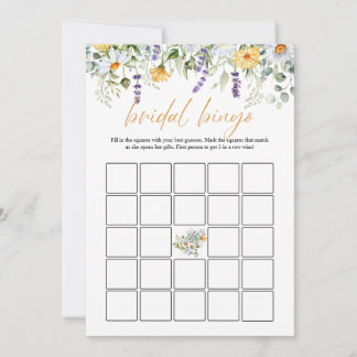 Invitation Boho Fleurs Fête des mariées libellule Bingo DIGIT