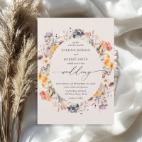 Boho fleurs sauvages d'aquarelle couronne