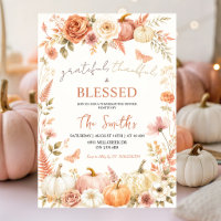 Boho Floral Automne Grateful Remerciant Bénie