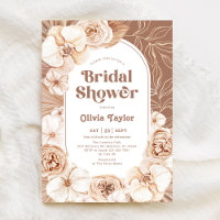 Boho Floral Baby shower Mocha