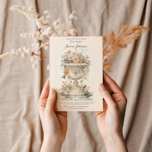 Invitation Boho Floral Baptism