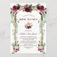 Boho Floral Canopy Fall Bridal Tea Party