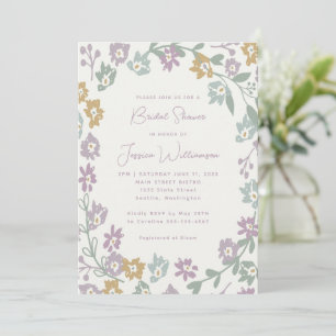 Invitation Boho Floral Earthy Pastel Fête des mariées esthéti